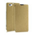 Pudini Flip and Stand Sony Xperia Z2 Satin Style Case - Gold 1