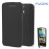 Pudini HTC One M8 Leather-Style Flip Case - Black 1