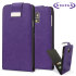 Adarga Leather Style Galaxy S5 Wallet Flip Case - Purple 1