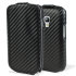 Slimline Carbon Fibre-Style Galaxy S3 Mini Vertical Flip Case 1