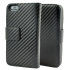 Slimline Carbon Fibre-Style iPhone 5S / 5 Wallet Case - Black 1