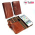 Tuff-Luv iPhone 5S / 5 Vintage Leather Wallet Case with RFID - Brown 1