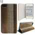 Uunique Heritage Wood & Linen iPhone 5S / 5 Hard Shell Case - Brown 1