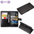 Adarga Leather-Style HTC Desire 816 Wallet Case - Black 1