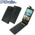 Pdair Leather HTC Desire 816 Top Flip Case - Black 1