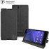 Metal-Slim Sony Xperia C3 Leather-Style Case with Stand - Black 1