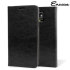 Encase Adarga leren stijl Galaxy Note 4 Wallet Stand Case - Zwart 1