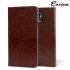 Encase Leather-Style Galaxy Note 4 Wallet Stand Case - Brown 1