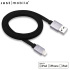 Just Mobile AluCable 4ft / 1.2m Flat Lightning Cable - Black / Silver 1