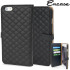 Encase Leather-Style Diamond Quilted iPhone 6 Plus Wallet Case - Black 1