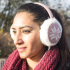 Auriculares Orejeras KitSound Audio - Copo de nieve rosa 1