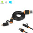 Olixar Non-Tangle Micro USB / Lightning Charge & Sync Cable 1