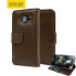 Olixar Premium Genuine Leather Samsung Galaxy S6 Wallet Case - Brown 1