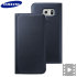 Official Samsung Galaxy S6 Flip Wallet Cover - Blue / Black 1