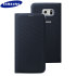 Funda Oficial Samsung Galaxy S6 Flip Wallet Fabric - Negra 1