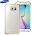 Official Samsung Galaxy S6 Edge Clear Cover Case - Gold 1