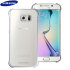 Official Samsung Galaxy S6 Edge Clear Cover Case - Silver 1