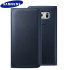 Official Samsung Galaxy S6 Edge Flip Wallet Cover - Blue / Black 1