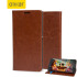 Olixar Leather-Style Sony Xperia Z3+ Wallet Stand Case - Light Brown 1