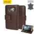 Olixar Genuine Leather Samsung Galaxy S6 Edge Wallet Case - Brown 1