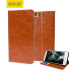 Olixar Leather-Style ZTE Blade S6 Wallet Stand Case - Light Brown 1