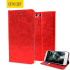 Olixar Leather-Style ZTE Blade S6 Wallet Stand Case - Red 1