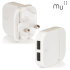 MU Duo Foldable USB Mains Charger 2.4A  - White 1