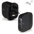 MU Duo Foldable USB Mains Charger 2.4A - Black 1