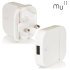 MU Tablet Foldable USB Mains Charger 2.4A - White 1