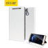 Olixar Leren-Stijl HTC One M9 Plus Wallet Stand Case - Wit 1