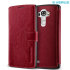 Housse Portefeuille LG G4  Verus Style Cuir - Rouge Vin 1