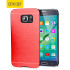 Funda Samsung Galaxy S6 Edge Olixar con placa de aluminio - Roja 1