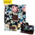 Olixar Floral Fabric Samsung Galaxy S6 Edge Wallet Case - Zwart  1