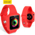 Olixar Soft Silikon Apple Watch 3 /2 /1 Sport Hülle mit Band(38mm) Rot 1