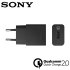 Official Sony UCH10 Qualcomm 2.0 Quick EU Oplader & Kabel- Zwart 1