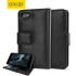 Housse Portefeuille Sony Xperia Z5 Compact Cuir Véritable Olixar Noire 1
