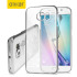 Olixar Dandelion Samsung Galaxy S6 Edge Shell Case - Silver / Clear 1