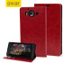 Housse Portefeuille Microsoft Lumia 950 Olixar Imitation Cuir - Rouge 1