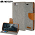 Mercury Canvas Diary iPhone 6S / 6 Wallet Case - Grey / Camel 1