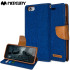 Mercury Canvas Diary iPhone 6S Plus / 6 Plus Plånboksfodral- Blå/kamel 1