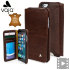 Vaja Wallet Agenda iPhone 6S / 6 Premium Leather Case - Dark Brown 1
