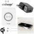 aircharge Slimline Qi Wireless Charging Pad and US Plug - White 1