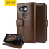 Olixar Premium Genuine Leather Nexus 5X Wallet Case - Brown 1