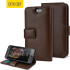 Olixar Premium HTC One A9 Genuine Leather Wallet Case - Brown 1