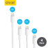 Olixar Multi-length Lightning Charge & Sync Cables - 4 Pack - White 1