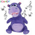 iCandy Hilda Hippo Cuddly Bluetooth Dancing Speaker - Purple 1