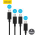 Pack de 4 câbles Micro USB Olixar Charge & Sync. multi-longueurs 1