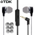 TDK SP400 Active Weather-Resistant Earphones - Zwart 1