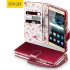 Olixar Huawei Mate S Tasche im Brieftaschen Design in Floral Rot 1