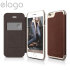 Elago iPhone 6S Plus / 6 Plus Leather Flip Case - Gold & Brown 1